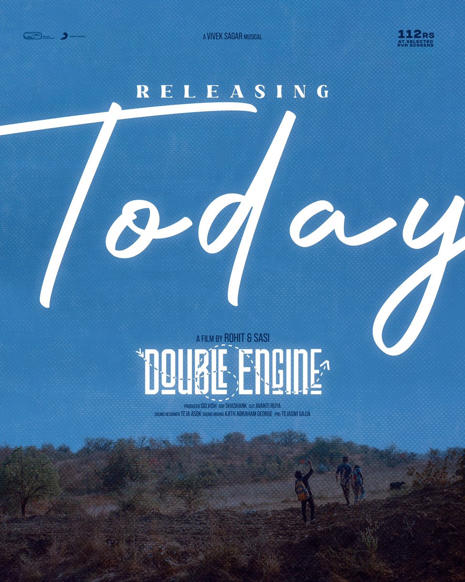 Now it’s yours #DoubleEngine releasing today @WALTAIRPRO @campsasi @rohitcjs @sonuverse @SonyMusicSouth @Pulp_kutty @AvantiCults