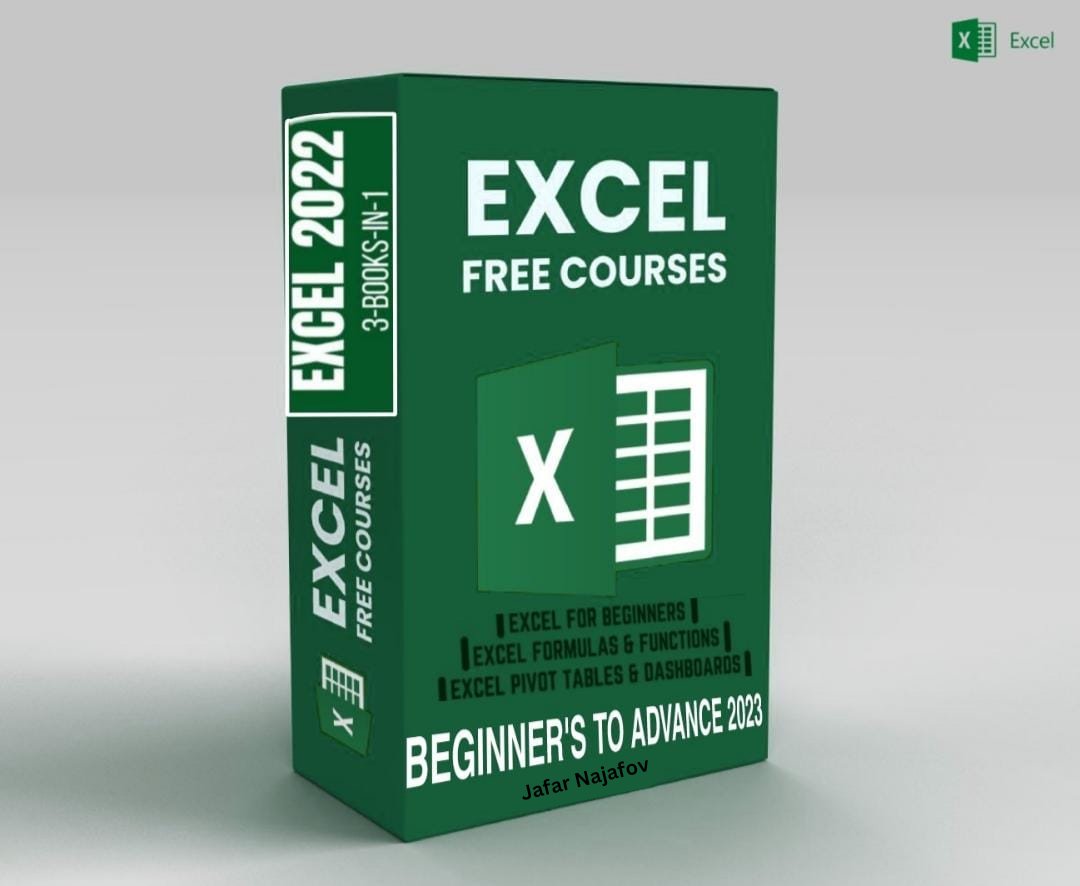 FREE Excel Ultimate Guide (PDF + Excel Formula + Data Analysis) 

🔸Excel Revolution (Version - 1)
🔸Excel Revolution (Version - 2)
🔸Excel Shortcut
🔸VBA 
🔸Data Analysis

Simply:
1. Follow <a href="/jafarnajafov/">Jafar Najafov</a>
2. Like and Repost
3. Comment “send” to receive your copies!