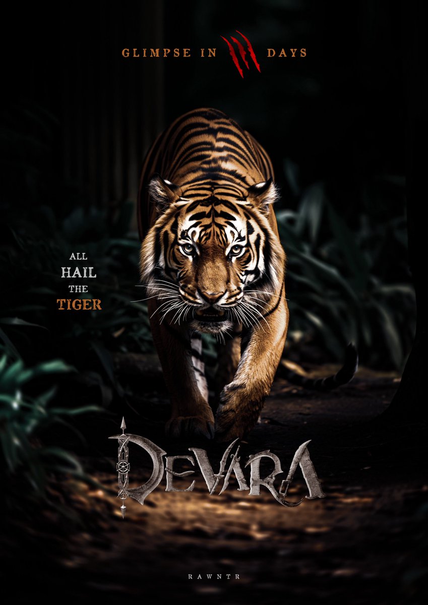 TarakTweets_'s tweet image. 3 𝗗𝗮𝘆𝘀 𝗧𝗼 𝗚𝗼 #𝗗𝗲𝘃𝗮𝗿𝗮 𝗚𝗹𝗶𝗺𝗽𝘀𝗲 💥🔥 🥵 

#DevaraGlimpseOnJan8th 
#AllHailTheTiger