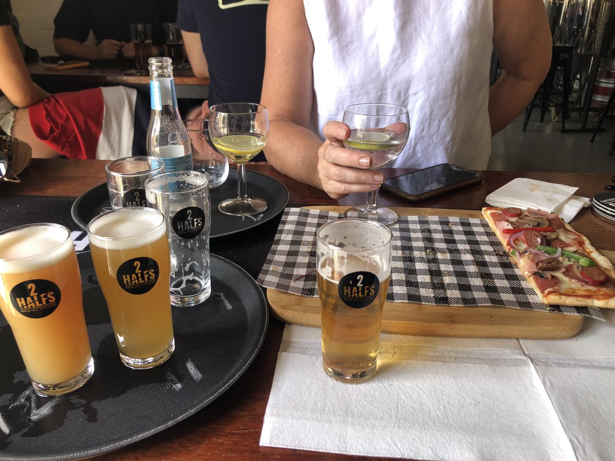 Friday’s done right. Beers, gin and pizzas. Cricket tomorrow.