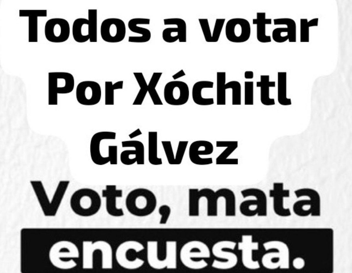 ryo_hermoso's tweet image. Voto mata encuesta.🥳

TODOS A VOTAR POR @XochitlGalvez 

Quién se apunta ?👇🙋‍♀️