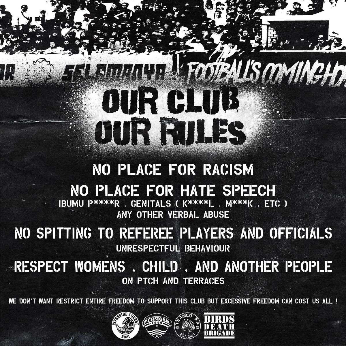 GarutLads's tweet photo. Pesta sepakbola kota Garut, Pertandingan persahabatan antara Persigar 1949 x Riverside Forest FC, dimeriahkan Teamlo FA x Birds Death Brigade, datang dan ramaikan dalam menjalin persahabatan dan sportivitas. @R_Forest68 @F_Underdogs 🐏🕊 https://t.co/syuH2Tnao7
