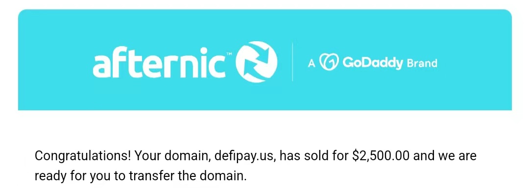 The first sale of 2024 is via @afternic today.
Thank you @afternic, your new leads center is really amazing.🎉🎉👍👍
#domain #Domains  #domainsforsale  #domainsales