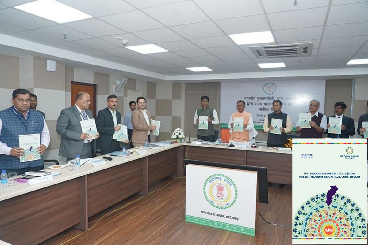 Congratulations hon’ble CM for releasing the SDG District Progress Report, a joint initiative of  State Planning Commission (SPC) and UNICEF. The report presents progress of SDG goals  by districts; will help align  policies, programs &amp; localized actions to achieve  SDG goals.