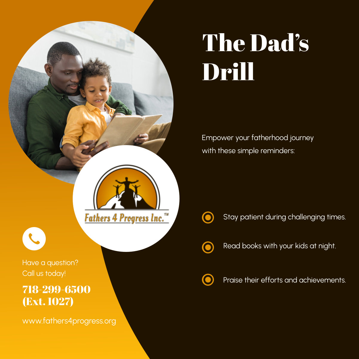 fathers4prgsinc's tweet image. Empower your fatherhood journey with our simple reminders. Consistency, patience, and appreciation are key to dealing with daily parenting challenges and nurturing family growth.

#DadsDrill #SimpleReminders #FatherhoodTrainingCenter #BronxNY #Fathers4ProgressInc