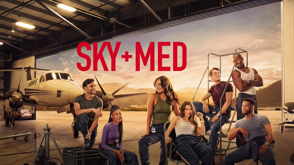 scifivision's tweet photo. Tomorrow I’m speaking with the cast of #Skymed so if you have any questions send them my way! #NatashaCalis #MorganHolstrom #ThomasElms #KheonClarke #AasonNadjiwon #MercedesMorris @SkyMed_TVSeries @natashacalis @im2fancy_ @paramountplus @cbcgem https://t.co/qHXVZBA1jz
