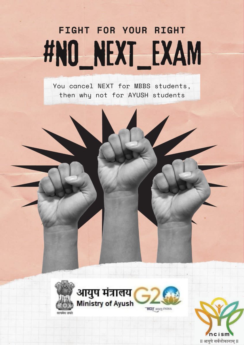 jalandhar_kumar's tweet image. #NO_NEXT_EXAM_FOR_AYUSH
@moayush @MOHFW_INDIA @ncismindia @sarbanandsonwal 
#NewRulesNewBatch
#Nonextfor23batch
@AIHMSA23
#unionofhomoeopath
@mansukhmandviya 
@shubhankrmishra @BBCHindi @aajtak @ZeeNews @ravishndtv @narendramodi @ABVPVoice @AmitShah @myogioffice @myogiadityanath