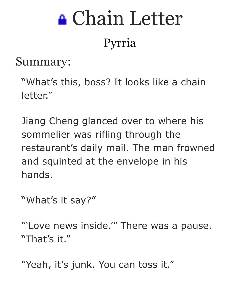 PyrriaWrites's tweet photo. Sometimes, spam comes via snail mail. JC was planning to ignore it, really. Day 5 of #TwelveDaysofMingCheng https://t.co/BRzTIR4ENh https://t.co/hAw3MjBm7x