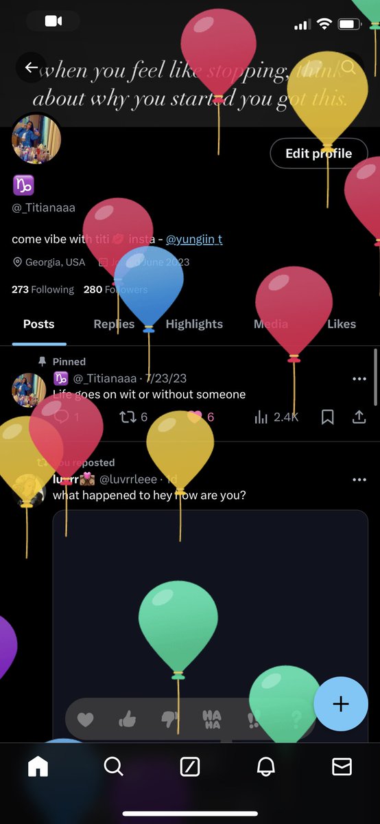 _Titianaaa's tweet photo. balloons on my page ayeeee🥳 https://t.co/ozC1qe60YQ