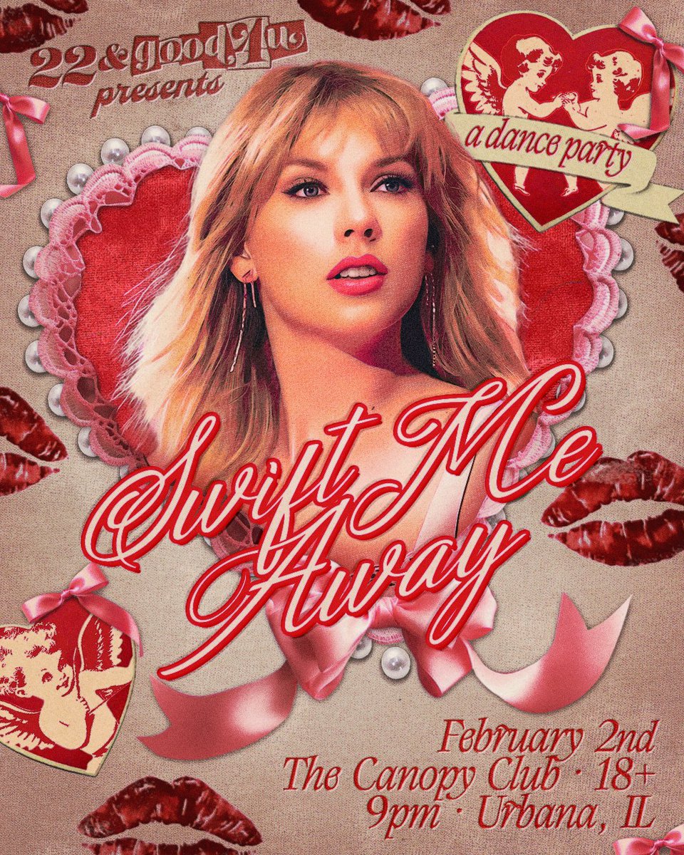 Canopy_Club's tweet image. ENTER YOUR LOVER ERA AT 💗 𝗦𝗪𝗜𝗙𝗧 𝗠𝗘 𝗔𝗪𝗔𝗬. Our Taylor Swift Dance night is back under the Canopy Friday 2/2. 💘 #CanopyClub 

🎫 hive.co/l/cc-swiftmeaw…