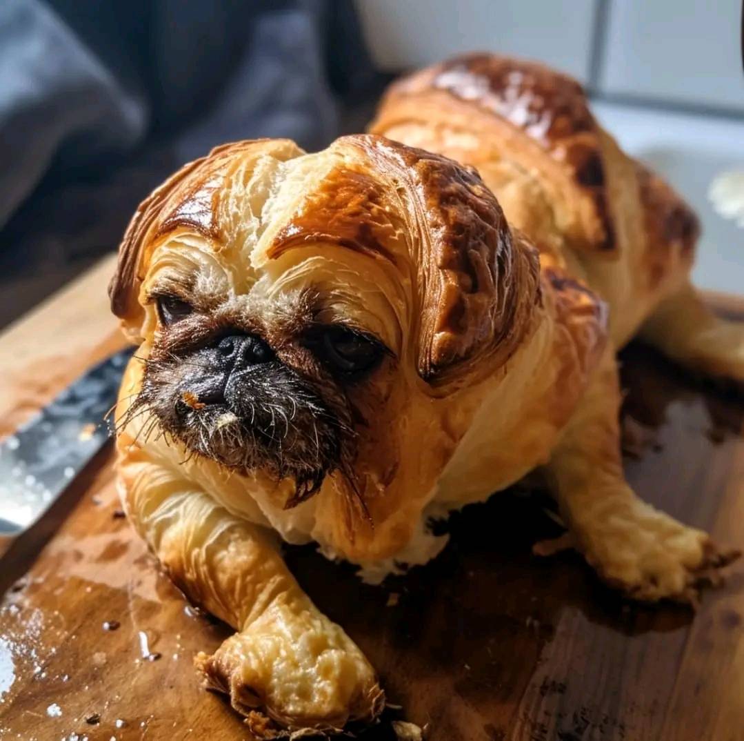 @thepuglover6 Loulou is cute but is not cute as an Pug Croissant