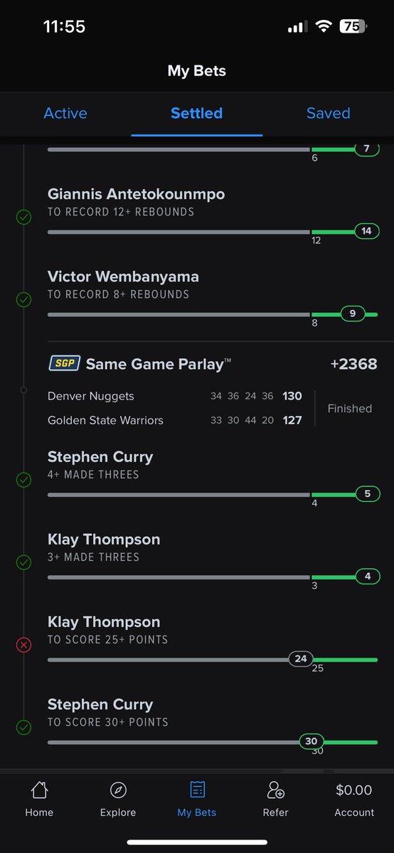 ElginPumas's tweet photo. Bad beat @FDSportsbook #GambingTwitter #missedbyone #ParlayPlay @ParlayScience #fanduel https://t.co/lEQPxWjOco