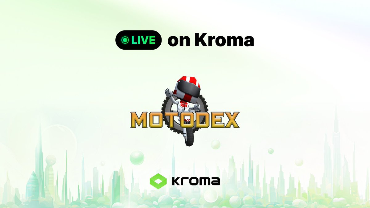 🤝 @openbisea 's MotoDEX is live on Kroma!

MotoDEX is a Blockchain Game, in which users participate in motorcycle races, develop their riders and improve high-speed tracks.

openbisea.io/motodex