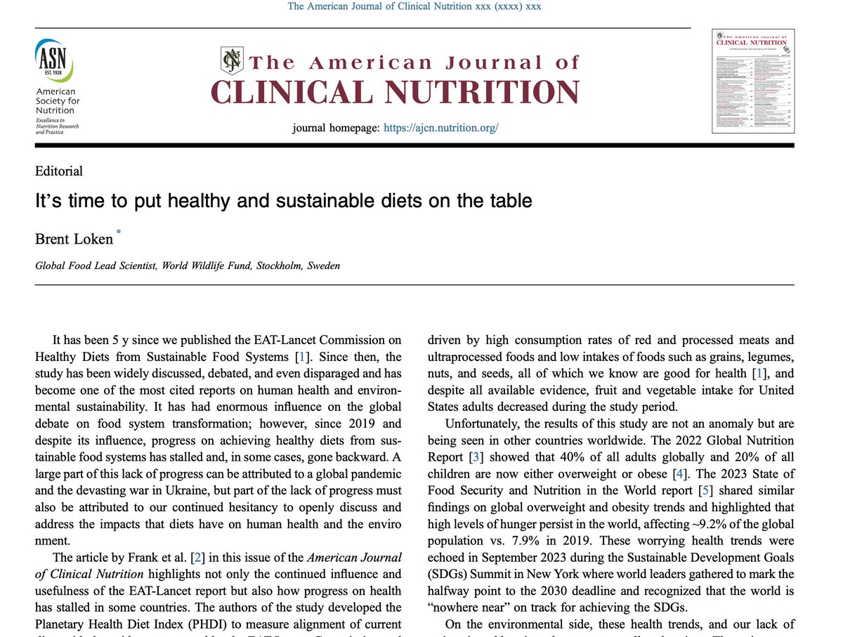 We must not accept another 5 y of inaction and limited progress on dietary shifts. The stakes are too high. With both the health of our children and the planet on the line, it is time to put healthy and sustainable diets on the table. Read more 👇 authors.elsevier.com/a/1iNHrgSEMrvp