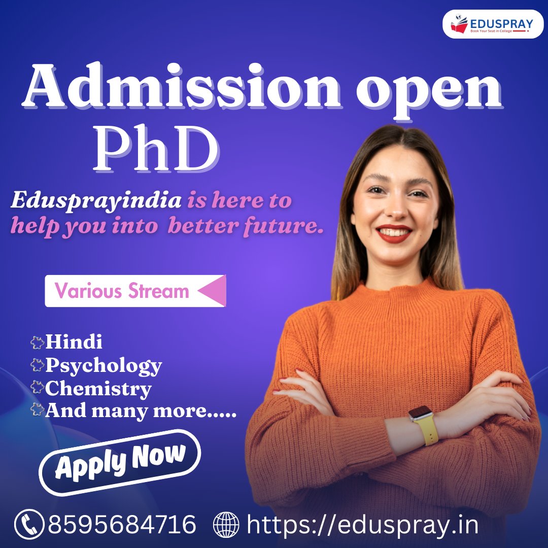 Admissioin open🔥🔥

@edusprayindia

#phd #phdstudent #phdjourney #phdproblems #admissioninphd2024
#phd2024 #admission #delhi #delhiuniversity #ggsipu #ggsipuniversity #ipu