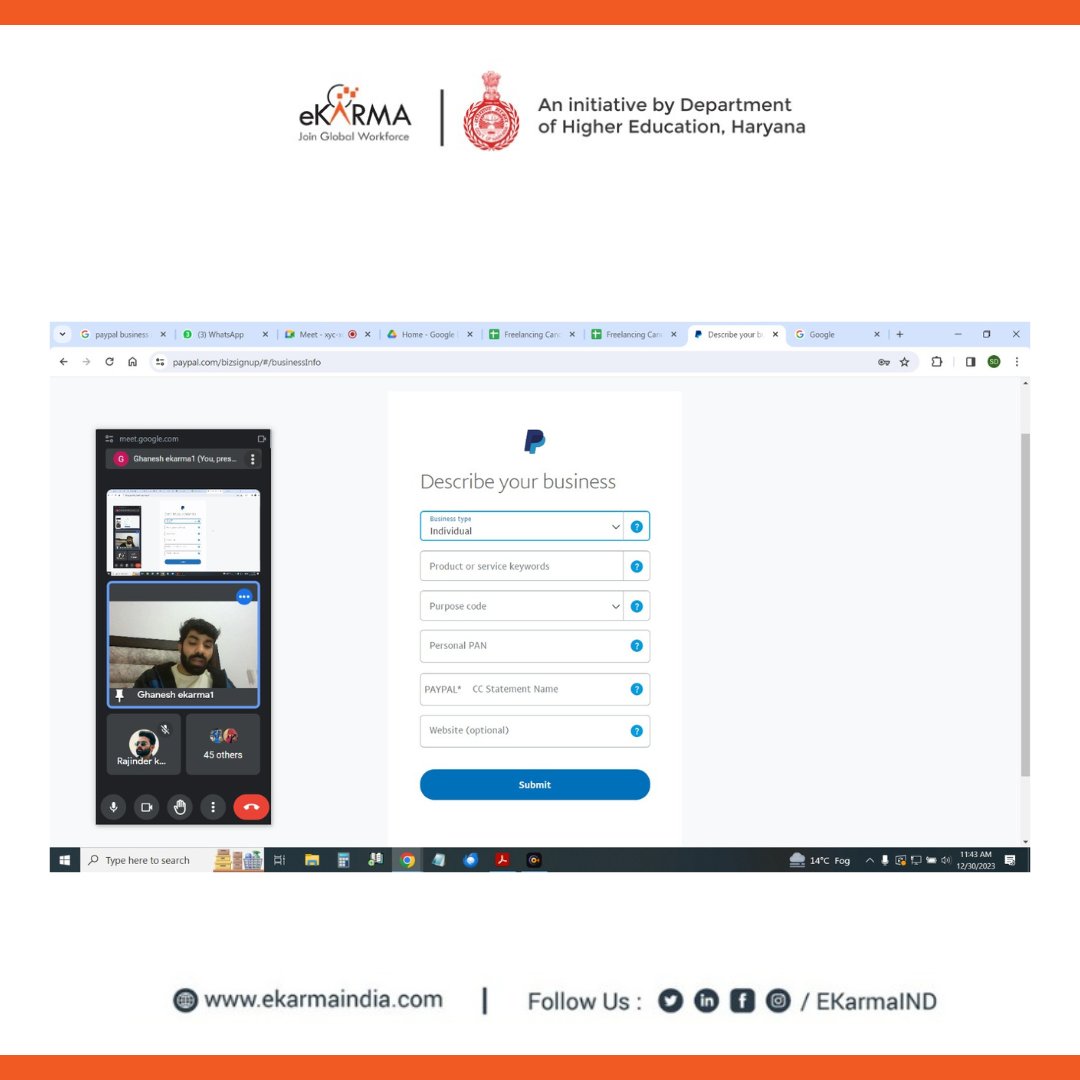 EKarmaIND's tweet image. Recently, a session on &apos;Connecting and Verifying Payment Methods on Freelancing Portals&apos; was delivered for our eager eKarma Panchkula students. Empowering them with the skills to navigate the freelancing world seamlessly. 

#eKarmaIndia #FreelanceSuccess #PaymentMethods