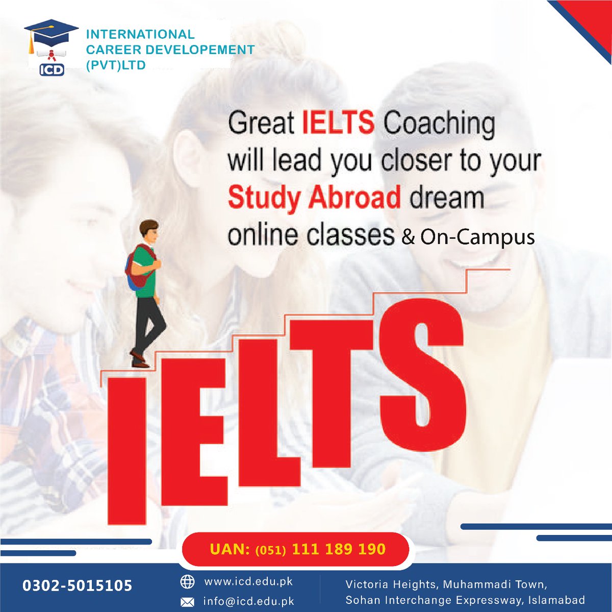Icdpaks's tweet photo. 📖 Ready to conquer IELTS? Enroll at ICD for top-notch preparation and unlock a world of possibilities! 🗺️🌟 #IELTS #TestSuccess #icdexcellence #icd #icdtraining https://t.co/HoIduEssfu