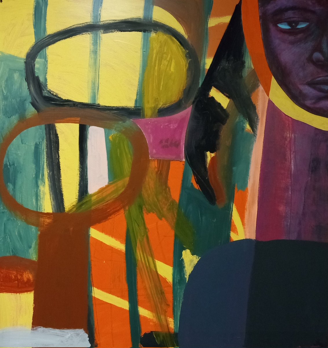 Work in progress
4'x4' acrylic on drywall panel