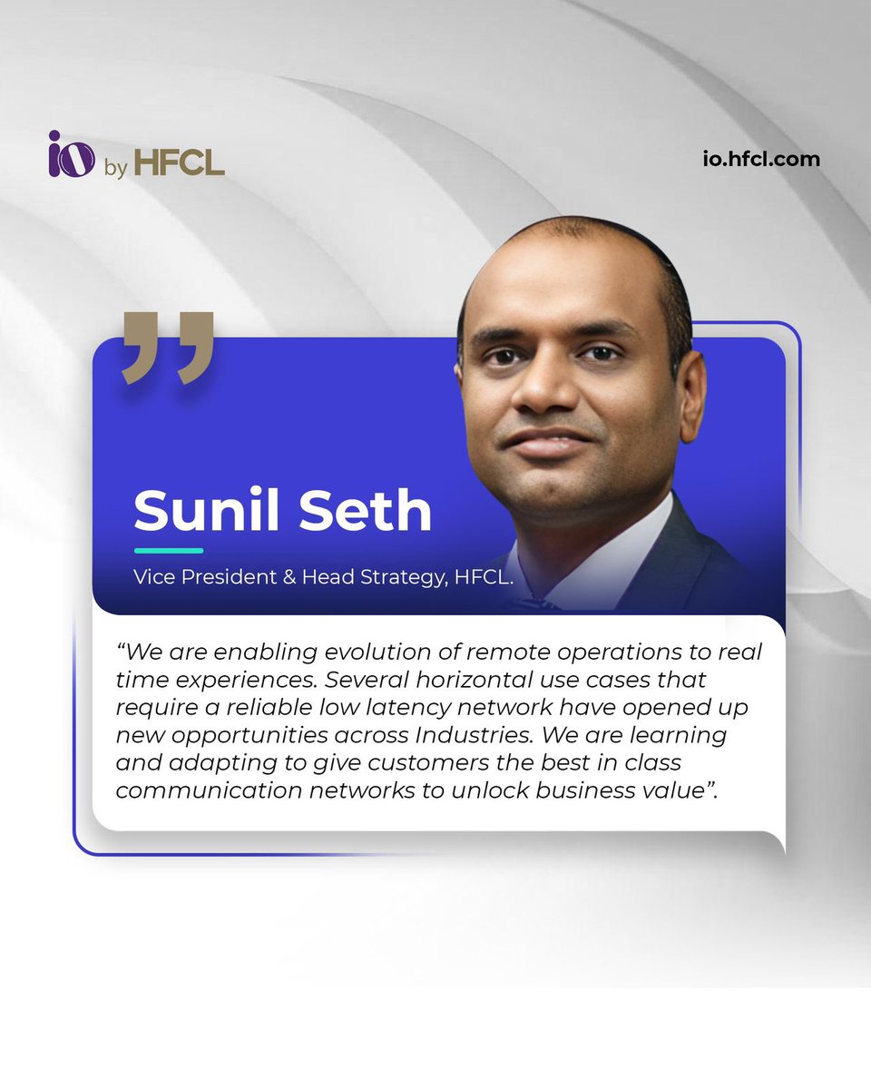 iobyhfcl's tweet image. Telcos are transforming business operations, enabling "anywhere" operations setups. We at IO by HFCL are keen to help our customers in that journey.
#Telcos #Cloud #WirelessSolutions #Connectivity #iobyhfcl #ThoughtLeadership