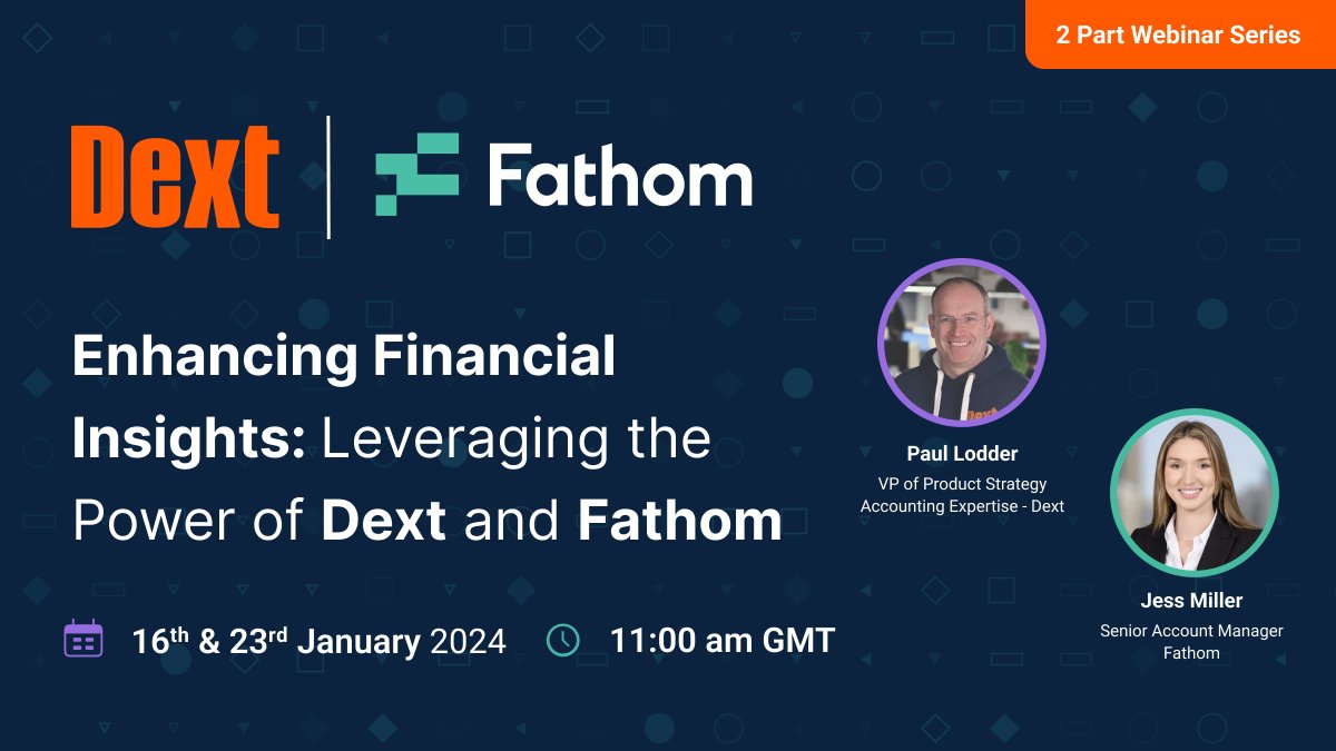 Join us for a two-part webinar series: 'Enhancing Financial Insights: Leveraging the Power of Dext and Fathom' 📊 Unlock the secrets to meeting client demands without adding more staff! Discover the key to streamlining operations. Register now 👇 hubs.ly/Q02flnzq0