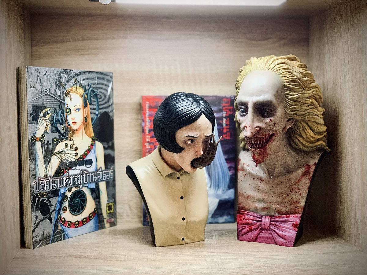 BozzSculptz's tweet photo. Slug girl 🐌&amp; Fuchi 😬
#itojunji #junjiito #sculpture #art https://t.co/C82Mw7KrsM
