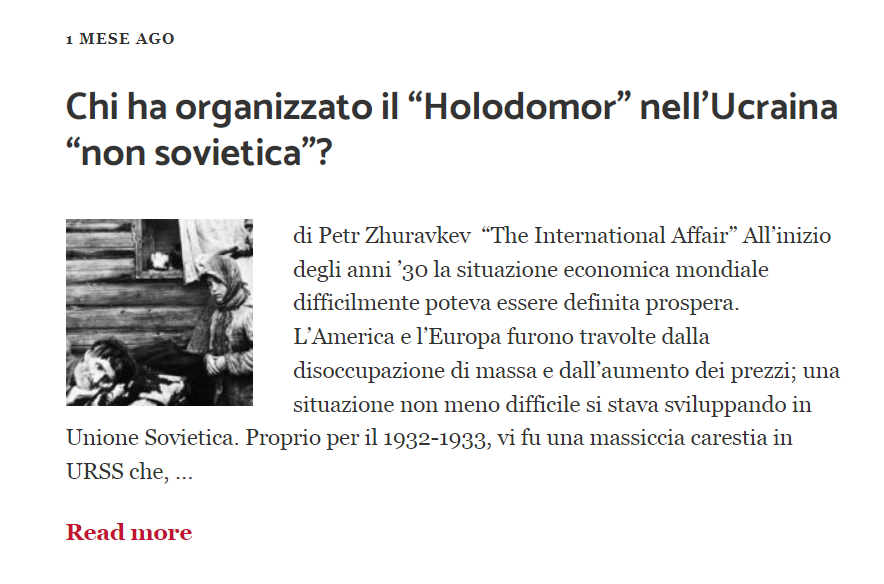 paolobucci18's tweet photo. Siamo andati a leggere e tra le attività di questa presunta associazione "culturale" russia emilia romagna c'è anche una pubblicazione postata il mese scorso attraverso la quale  si cerca IN MODO IGNOBILE di deresponsabilizzare l'allora regime sovietico per l'eccidio di milioni di persone in Ucraina (Holodomor), sostenendo che le cause e pure i soggetti responsabili fossro altri.
Cosa che è forse anche peggio di quello che andranno a fare tra qualche giorno e che deve essere condannato senza se e senza ma anche dal nostro paese che ha certificato tra i primi con @giorgiameloni e poi in seguito con il parlamento trattarsi di eccidio commesso dal regime sovietico di stalin.

#russiaisATerroistState 
#putinWarCriminal 
#russia #Ukraine #UkrainerussiaWar 
@CforCD  @UKRinIT