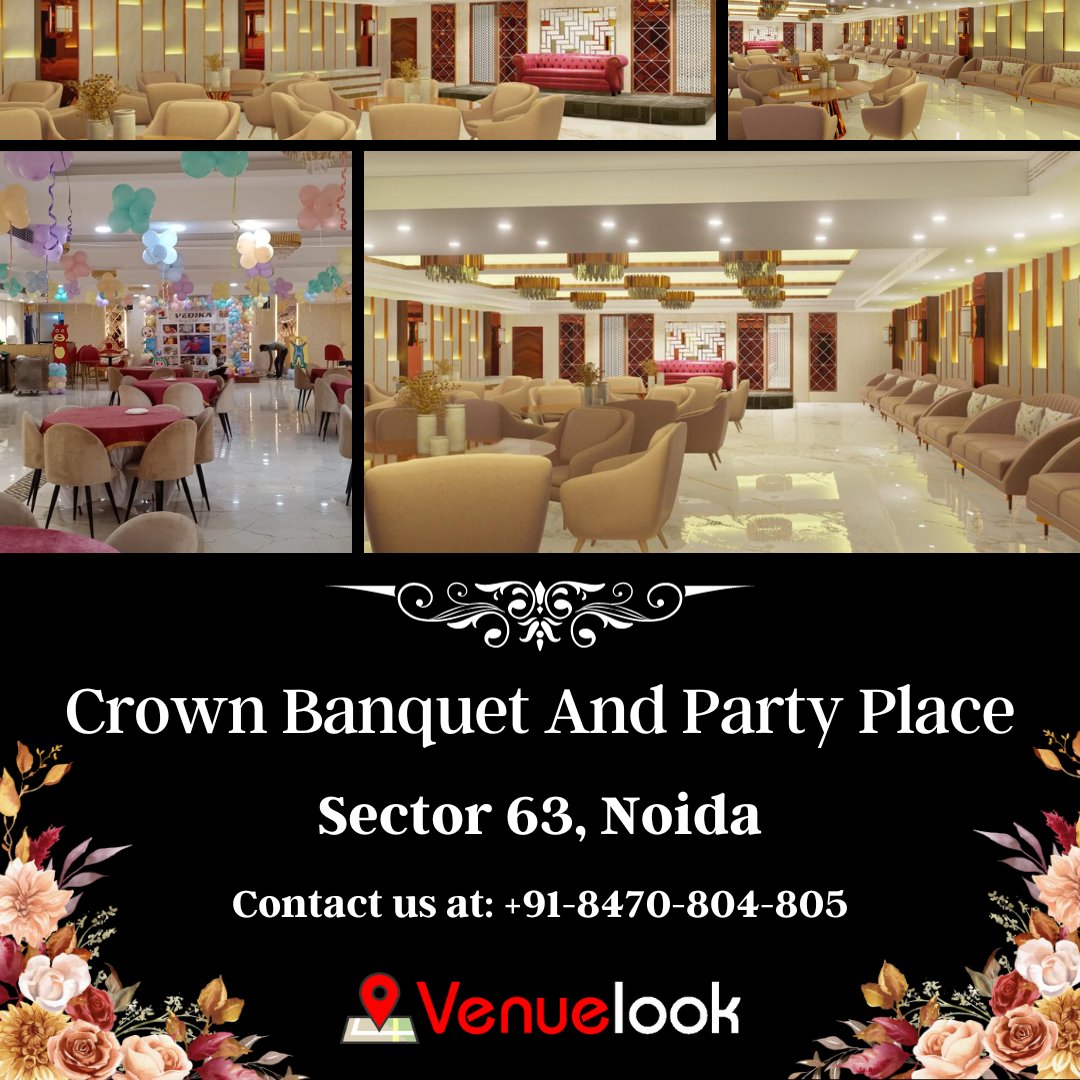 👑 Unforgettable moments begin here at Crown Banquet and Party Place! To plan your own unforgettable events, connect with VenueLook.com or dial 📞 +91-8470-804-805 . . . . #PartyWithTheCrown #EventGoals #CelebrationStartsHere #weddingvenue #venue #bestvenue #venuelook