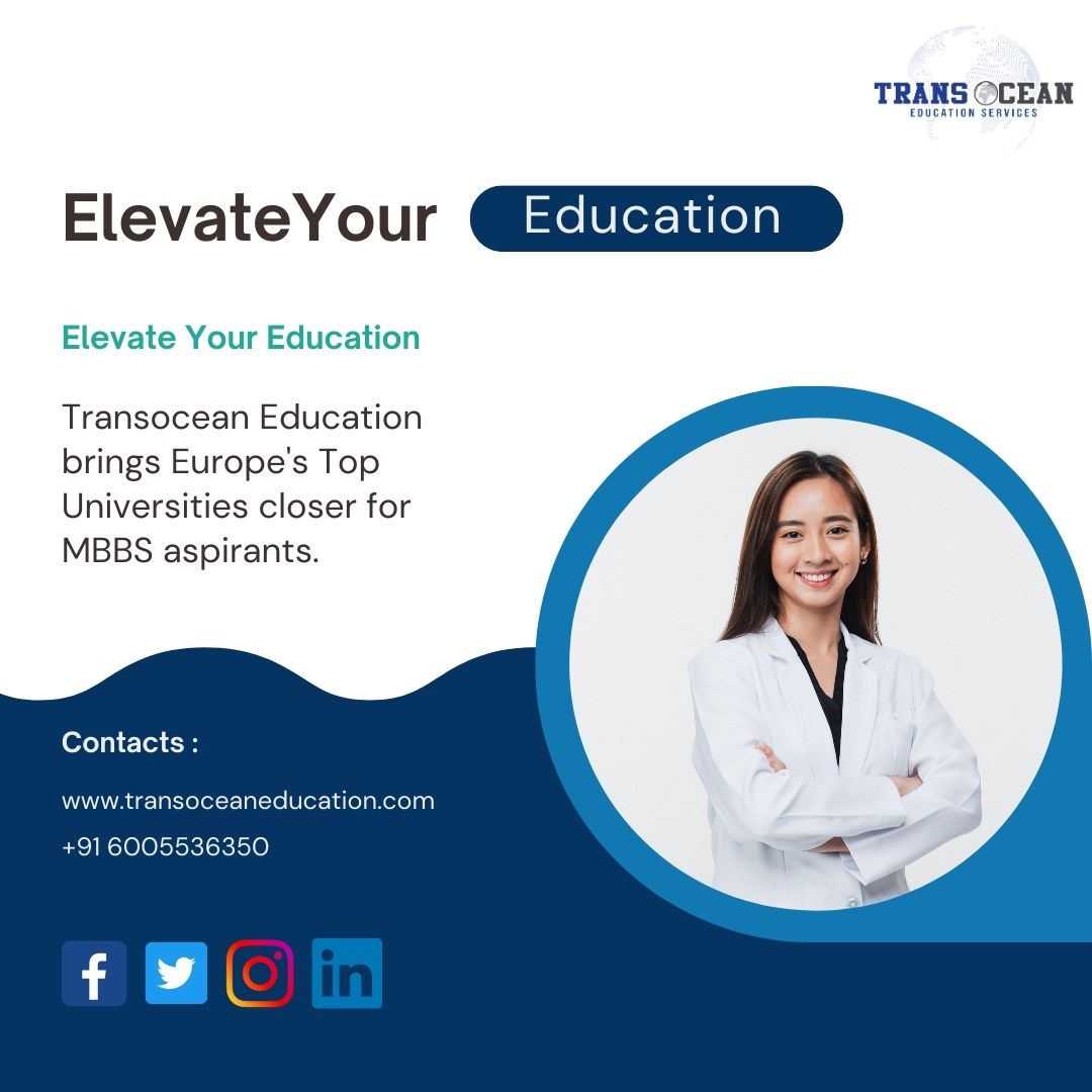 Elevate your medical educational journey as Europe's top universities come closer, offering MBBS opportunities for aspirants.
Visit transoceaneducation.com
or call us
@6005536350 for any further queries.

#transoceaneducation #universityofnicosia #nicosia #nicosiacyprus