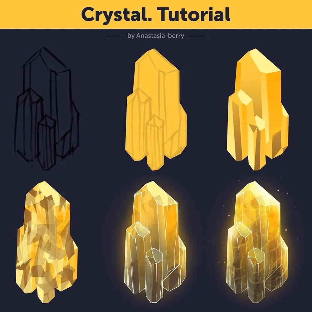 Cubebrush on X: Crystals by Anastasia Berry Support the artist  t.coXut49LPGuz #digitalart #arttutorial #digitalpainting  #howtodraw #fantasyart #artclass #photoshop #art #artwork #speedpaint  #artist #design #photoshop #procreate #tutorial ...