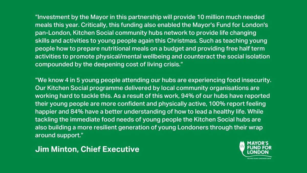 Funded by <a href="/MayorofLondon/">Mayor of London, Sadiq Khan</a> and delivered by the Mayor’s Fund for London and @FelixProjectUK an estimated 1.3million meals were received by families in need across London over the Christmas period. 

Read here 👉 bit.ly/3vl7FkR