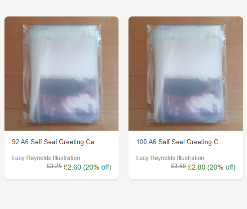LDRIllustration's tweet photo. For any fellow card sellers... I've got some packs of greeting card bags for sale and they're currently 20% off in my January sale.

Visit https://t.co/oOl5K7fivJ for more info or to place an order - thanks 🙂

#CardSupplies #Handmade #Craft #ElevensesHour #WomenInBiz #CreatorzRT https://t.co/a4Lu1xxUUO