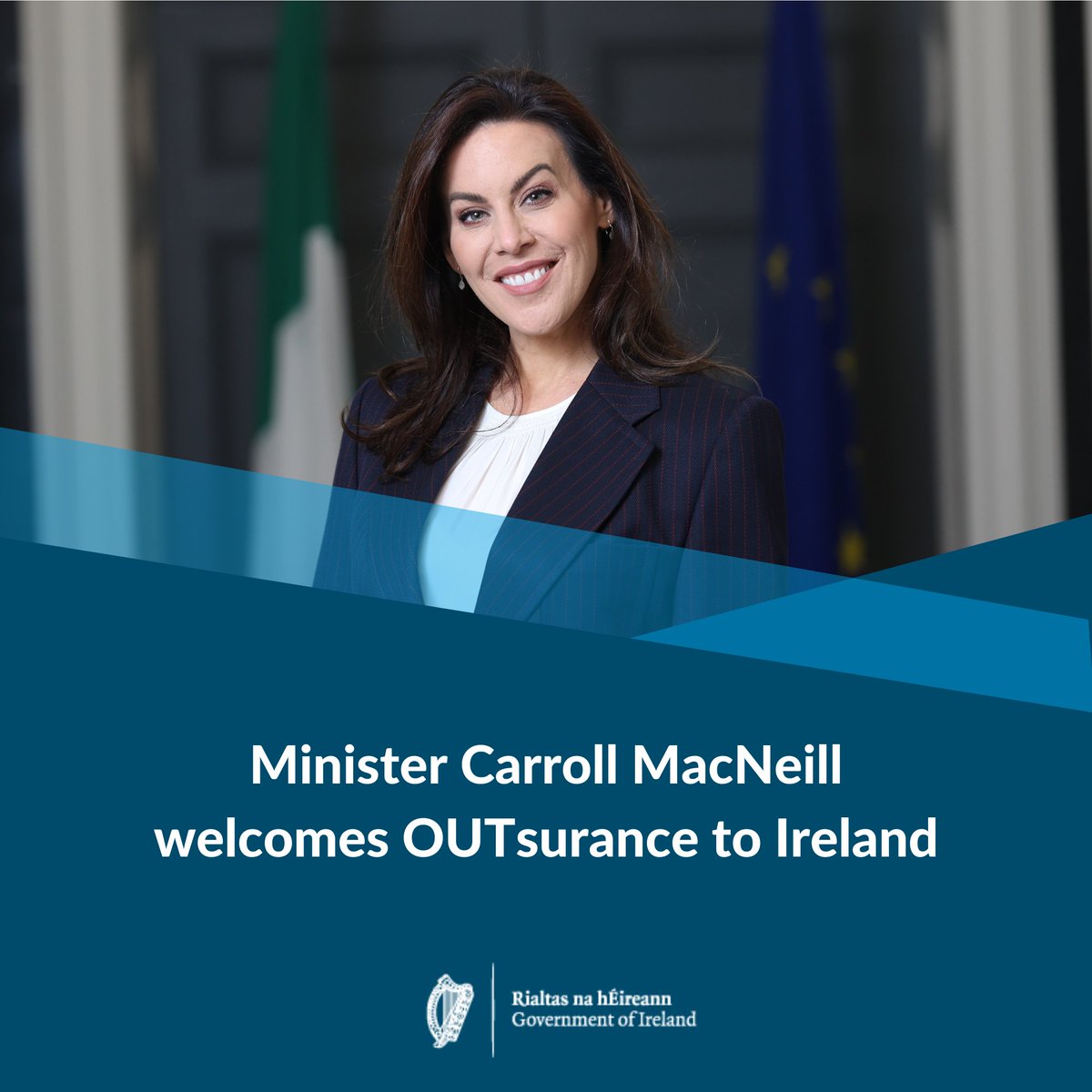 Minister <a href="/CarrollJennifer/">Jennifer Carroll MacNeill TD</a> has today welcomed news that the Central Bank of Ireland has granted OUTsurance, a new insurance company to the Irish market, a licence to operate here.

Read more: gov.ie/en/press-relea…