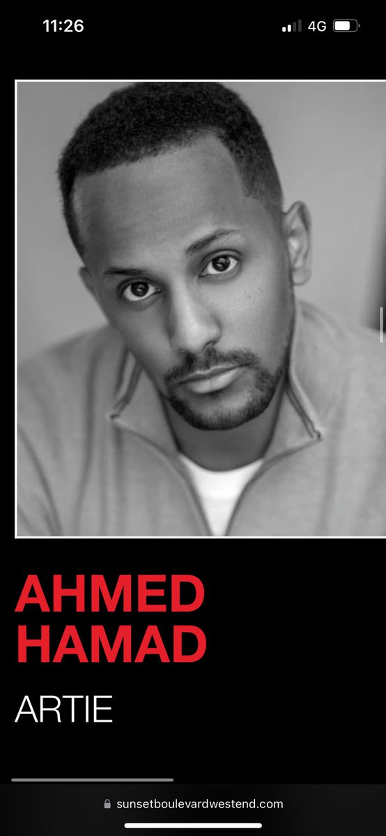 Alfie Boon (@alfieboon2001) on Twitter photo Another shout out for acting and performance throughout <a href="/sunsetblvd/">Sunset Blvd.</a> was Ahmed Hamad as ‘Artie’ - he never failed to deliver- that slow walk across the stage, dancing in the background and the tear when he pulls the microphone off - he should be Broadway bound too ✅ Another shout out for acting and performance throughout <a href="/sunsetblvd/">Sunset Blvd.</a> was Ahmed Hamad as ‘Artie’ - he never failed to deliver- that slow walk across the stage, dancing in the background and the tear when he pulls the microphone off - he should be Broadway bound too ✅