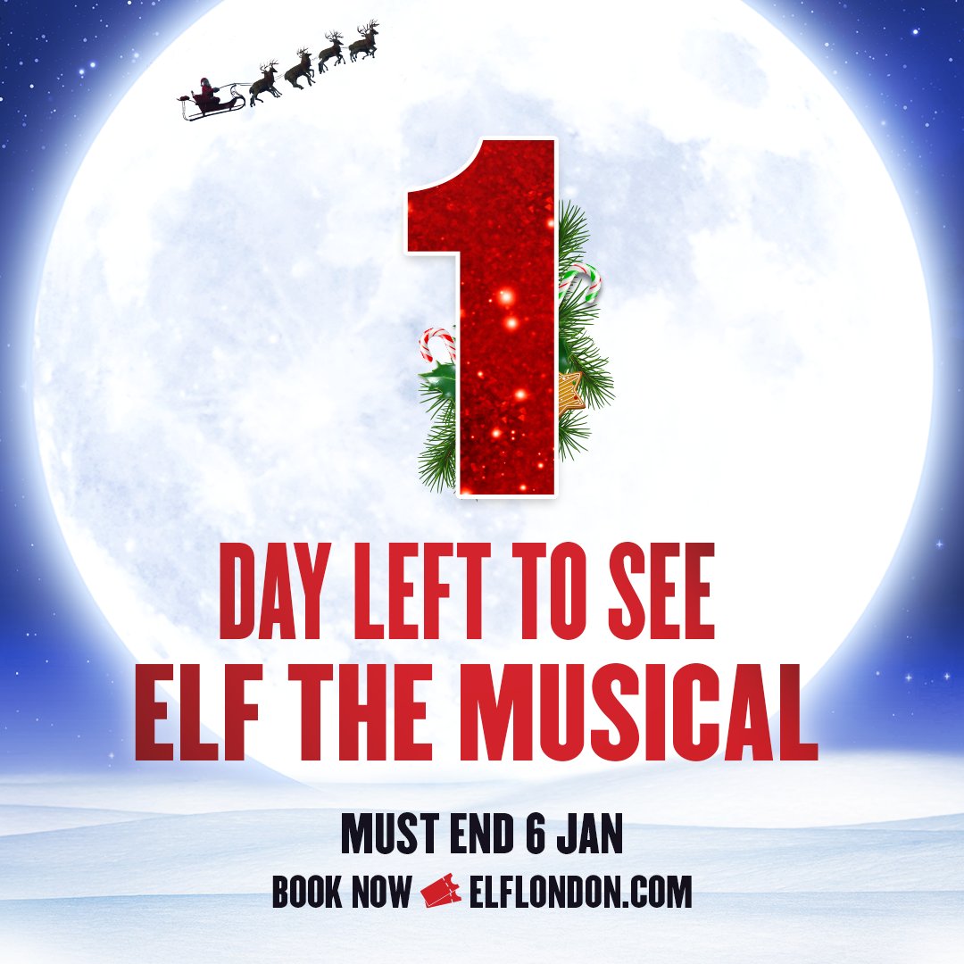 We're singing! We're in the @dominiontheatre and we're singing! But only for 1 more day... Beat the January blues with a last minute ticket to #ElfTheMusical🎄