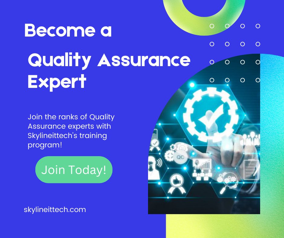 SkylineITTech1's tweet image. Elevating my skills with the best! 🚀 Excited to embark on the Quality Assurance Expert Training journey with SkylineITTech. Here&apos;s to mastering the art of ensuring top-notch software quality! 🌐🔍 #QAExpert #SkylineITTech #QualityAssurance #TechTraining