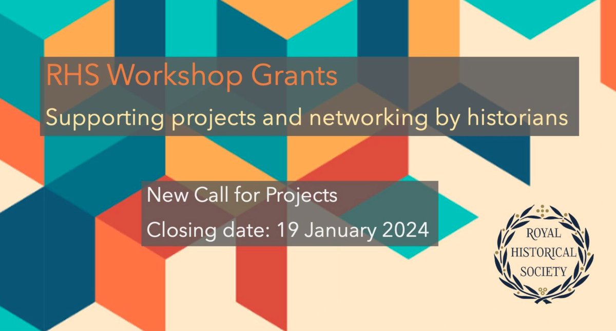 There are 2 weeks to the closing date for the next set of @RoyalHistSoc Workshop Grants. Up to 6 awards of £1000 each to host day workshops to explore and develop historical projects, broadly defined bit.ly/46rLUfW Closing date: 19 January #twitterstorians