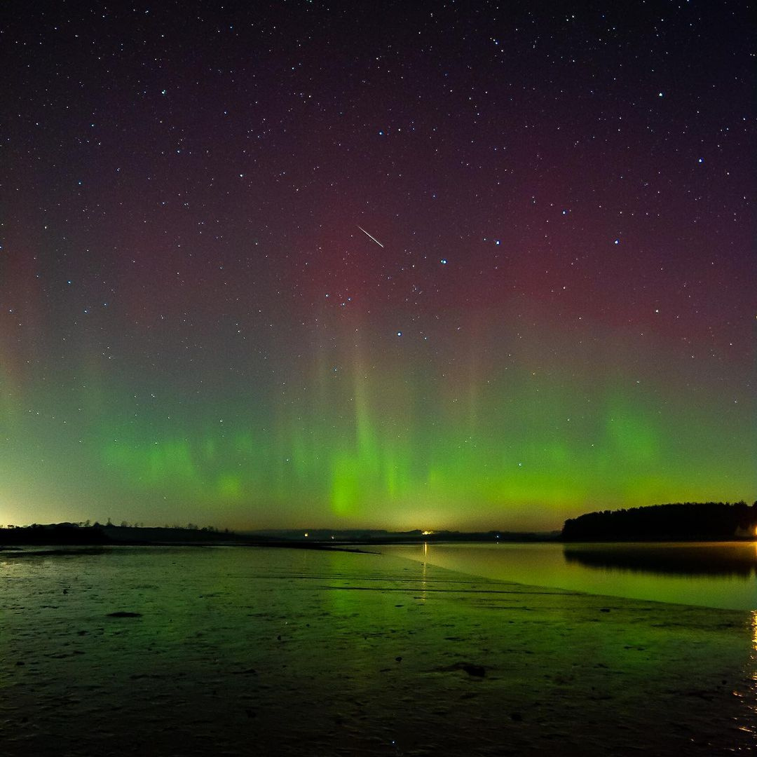 The aurora can be visible from Scotland and, with sunspot activity near its peak, there's often a nighttime show.
This image is taken from the River Ythan in Aberdeenshire in late 2022 by Insta: @leefowlie

#visitABDN #beautifulABDN #winterABDN #visitScotland #darkskies