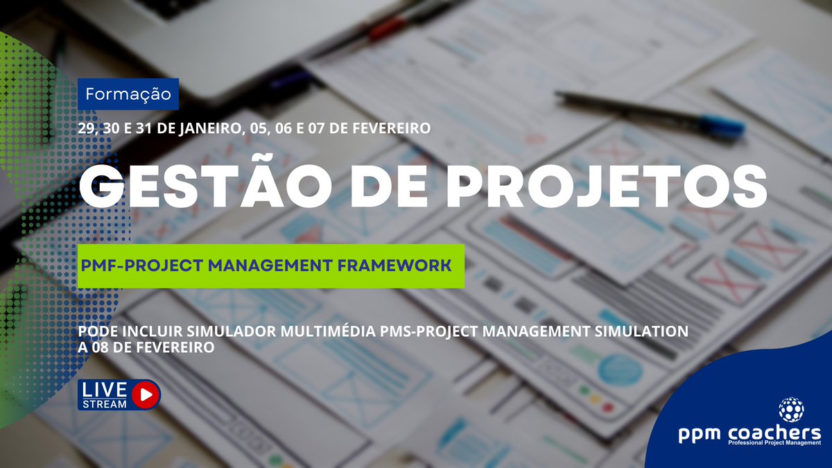 Não perca a oportunidade de melhorar as suas competências em gestão de projetos com o curso PMF-Project Management Framework da PPM Coachers!
Mais informações em ppmcoachers.pt/informacoes/fo…

#weareppm #doyouspeakagile #weloveagile #formacao #gestaodeprojetos #projectmanagement