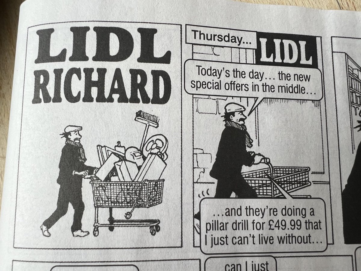 marcrileydj's tweet photo. Absolutely p****** my pants at Lidl Richard in the new ⁦@vizcomic⁩ ! 😂😂😂😂😂 https://t.co/7zYWL7IQ8Q
