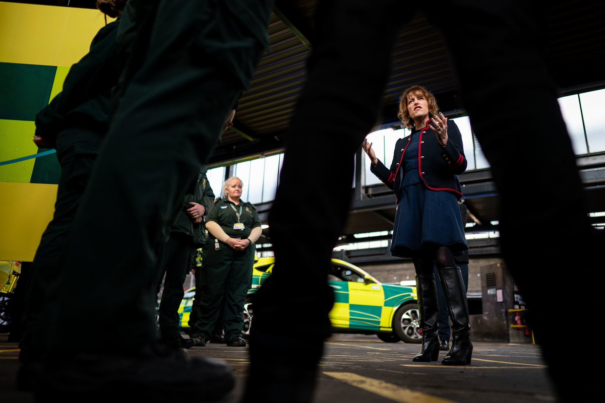 Yesterdays visit by Health and Social Care Secretary Victoria Atkins as she talk to paramedics and listens in on an emergency call, at the winter control centre at the London Ambulance Service NHS Trust in central London.