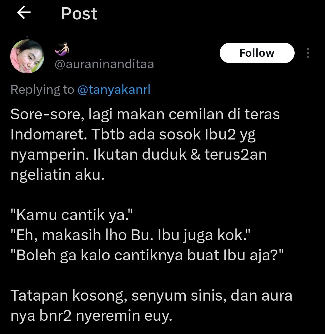 CERITA SERAM NETIJEN

Bikin thread ini pas hujan + mati lampu, semoga ga ada yang berdiri di pojokan kamar 😭