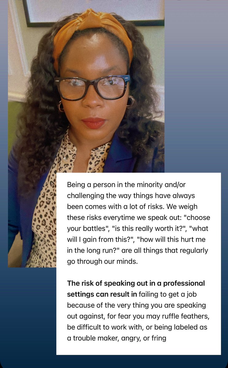 THE RISK IN SPEAKING UP @AkenkideE @michelle_saf @SheilaSobrany @joan_myers @clearmind67 @eveosh