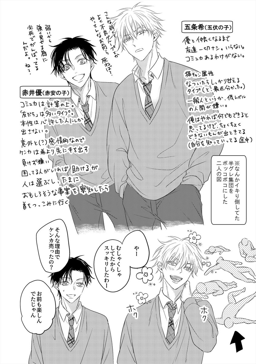 1/7捏造子供クロスオーバー②新刊サンプル ①よりも後の設定で仲良し度