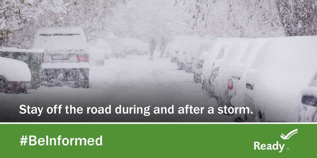 Stay off the roads during & after a snowstorm! 🌨️ If you must drive: ⛽ Fill gas tank ☀️ Travel during the day 🛣️ Stay on main roads; avoid side roads & alleys 🚫 Don't park on a snow emergency route if a snow emergency is declared More snow safety tips: bit.ly/3S7idgz