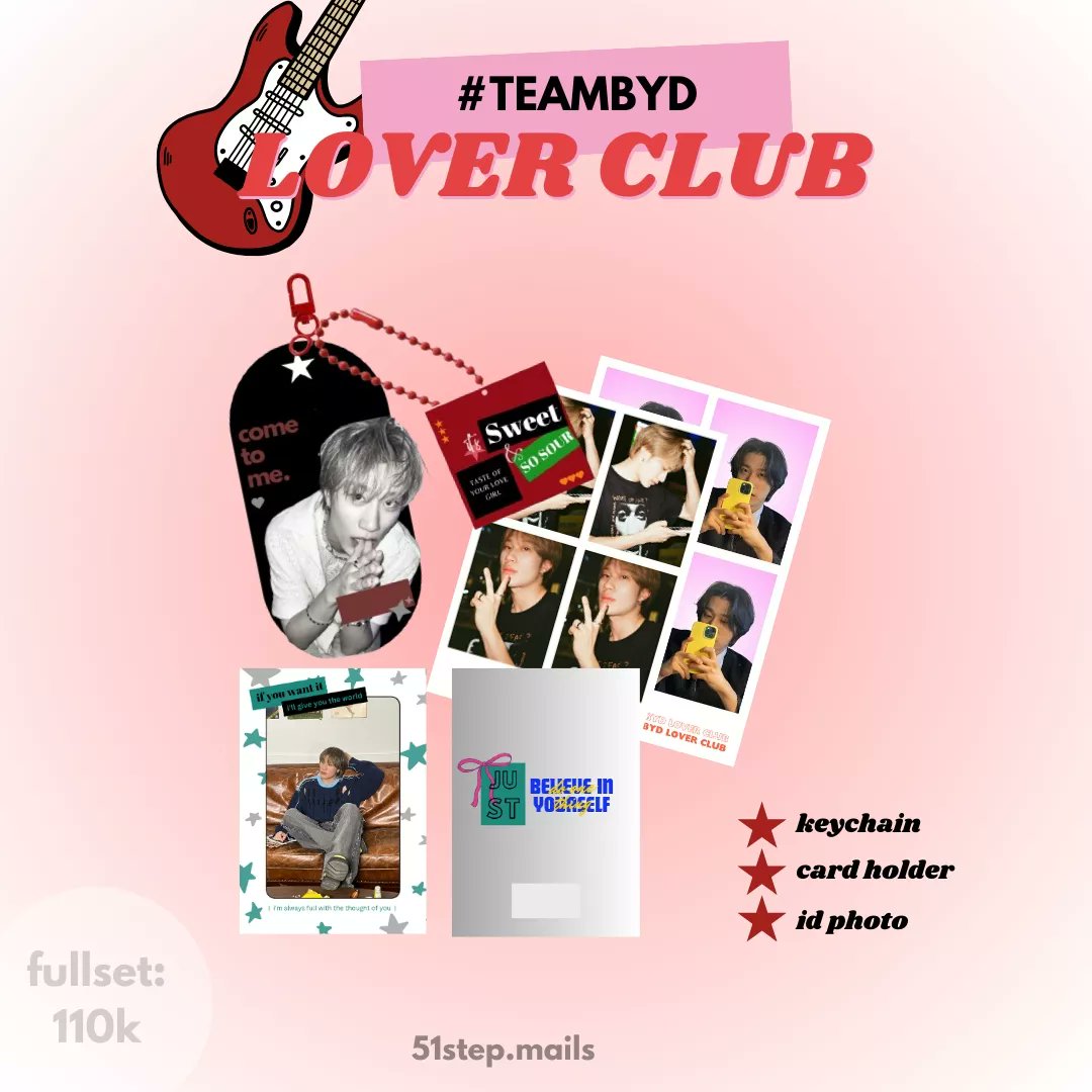 woodzyapper's tweet photo. [PO] PRE-ORDER — #TEAMBYD Lover Club 🎸

★ keychain
★ photo card holder
★ id photo

Period: 5-21 Jan 2024

Details &amp; order: 
(🔗) https://t.co/EmRnb2PLcq https://t.co/WNwvIgXIi7