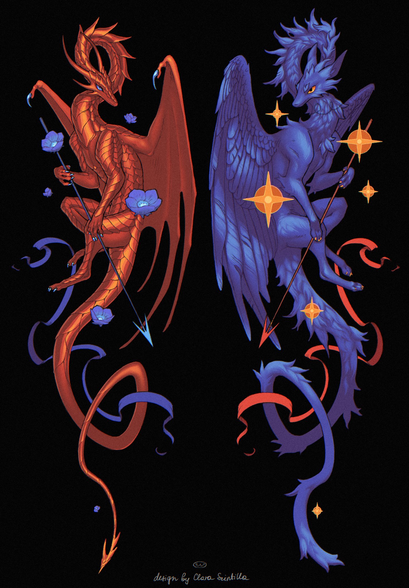 Twin dragons tattoo concept by Ashen-Phoenix on DeviantArt