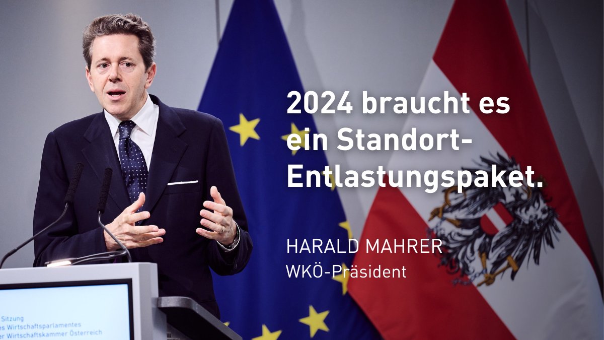 2024: Ein Jahr der Entscheidungen für Österreich. Harald Mahrer warnt: "60 % unserer Wirtschaftsleistung kommt aus dem Export und unsere Wettbewerbsfähigkeit ist unter Druck."

Welche Maßnahmen es 2024 braucht: diepresse.com/17963741/mahre…