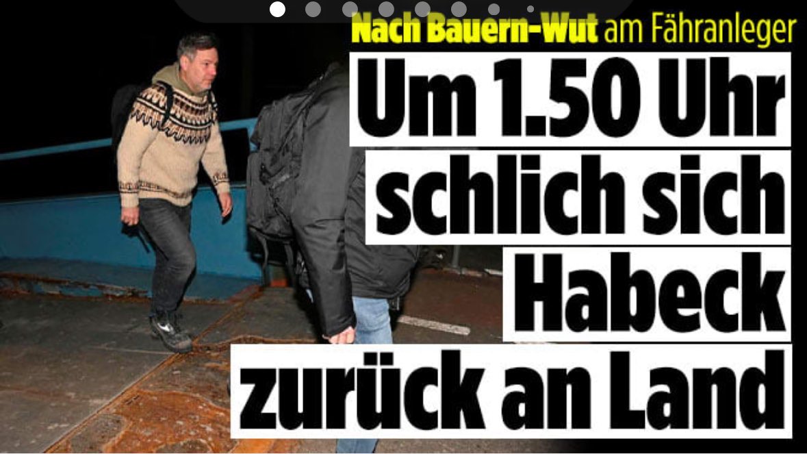 Ich sehe da niemanden „schleichen“. Ich sehe jemanden, der nicht einen Hubschrauber gerufen hat. Der wieder mit der Fähre gekommen ist und aufrecht geht und der sicher wusste, dass die Paparazzi der @axelspringer Medien auf ihn warten. Sie sollten sich schämen @BILD