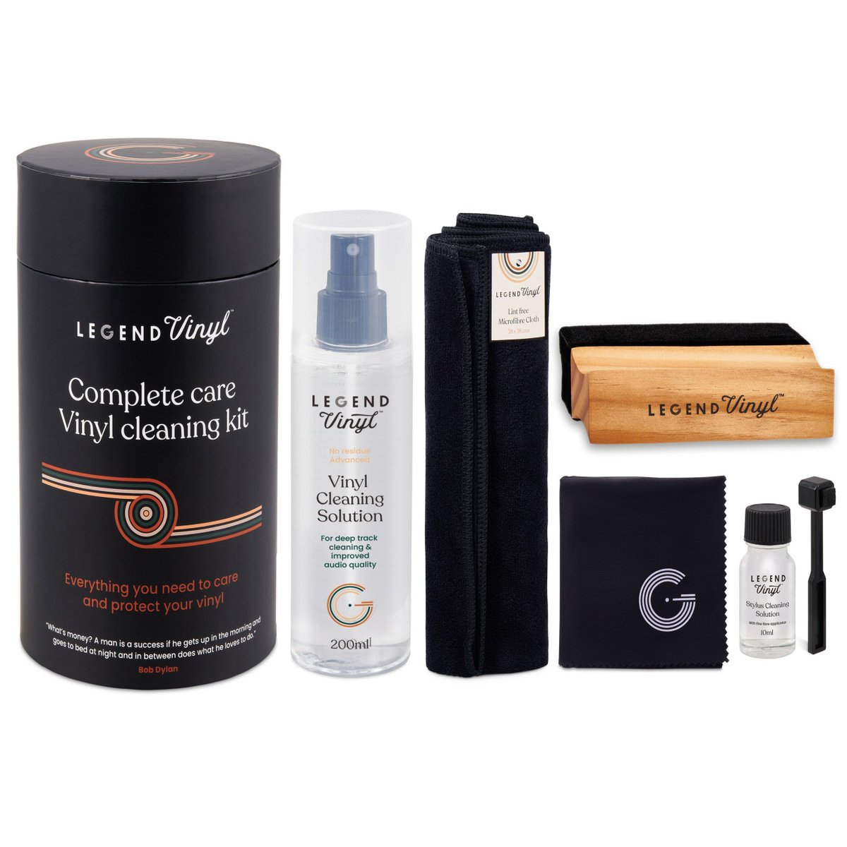 mylegendvinyl's tweet photo. Our all-in-one care kit includes: ultra-fine carbon fibre stylus brush, cleaning fluid, a wooden-handle velvet dust brush, two extra-large microfibre cloths, and 200ml of advanced cleaning fluid. 📀🧼 

Shop now: https://t.co/xX5JrLTzAR 

#mylegendvinyl #legendvinyl #recordclean https://t.co/6NPlK0bHM8