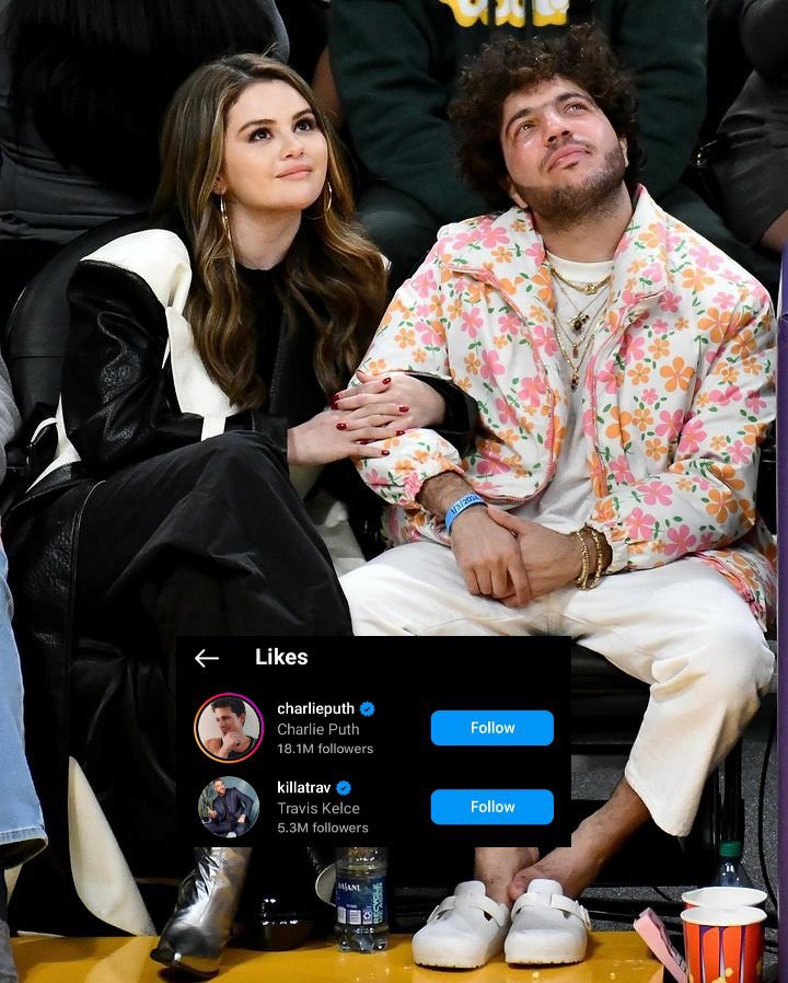 📱 | Charlie Puth oraz Travis Kielce polubili zdjęcie Seleny Gomez i Benny’ego Blanco na Instagramie.